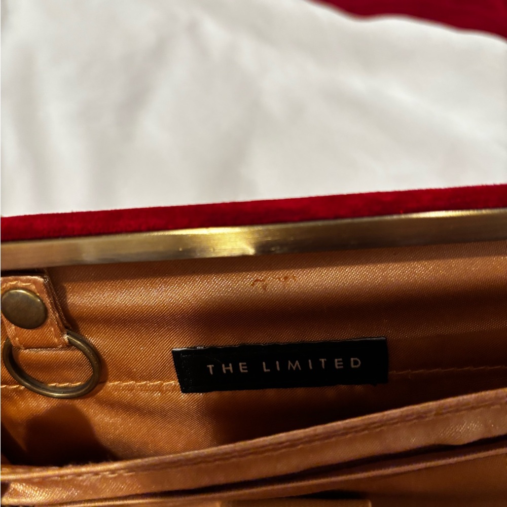 Red Clutch with Rhinestone Accent - Picture 10 of 10